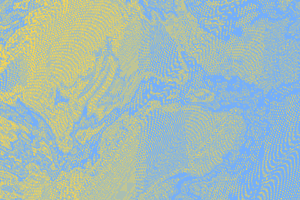 A half tone texture in blue and yellow