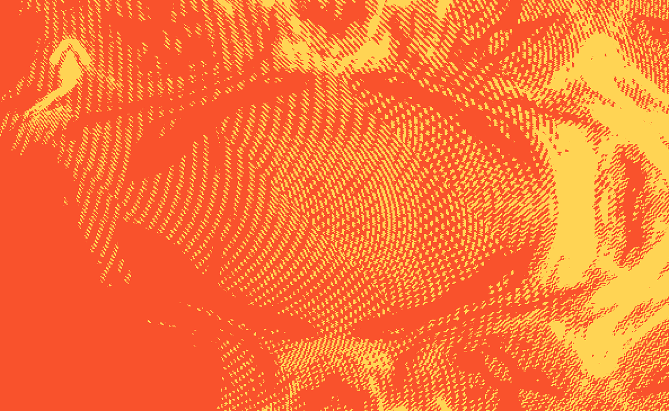 Texture in coral and yellow