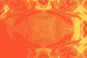 Texture in coral and yellow