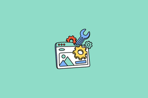 An icon featuring website maintenance