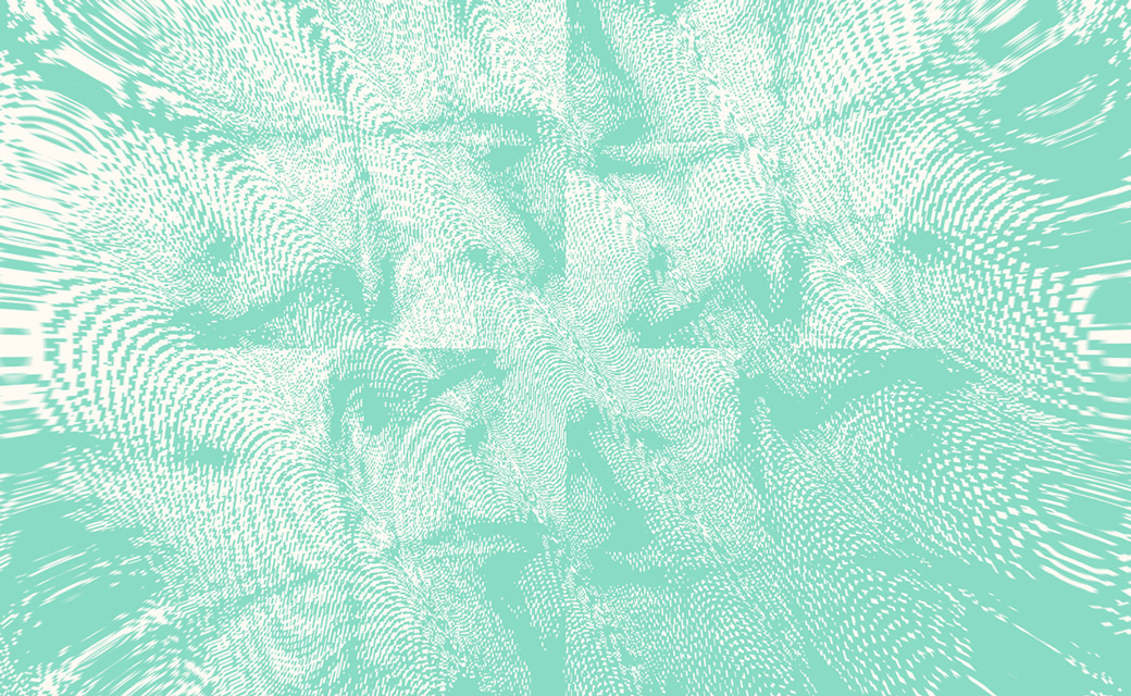 texture in mint green and white halftones